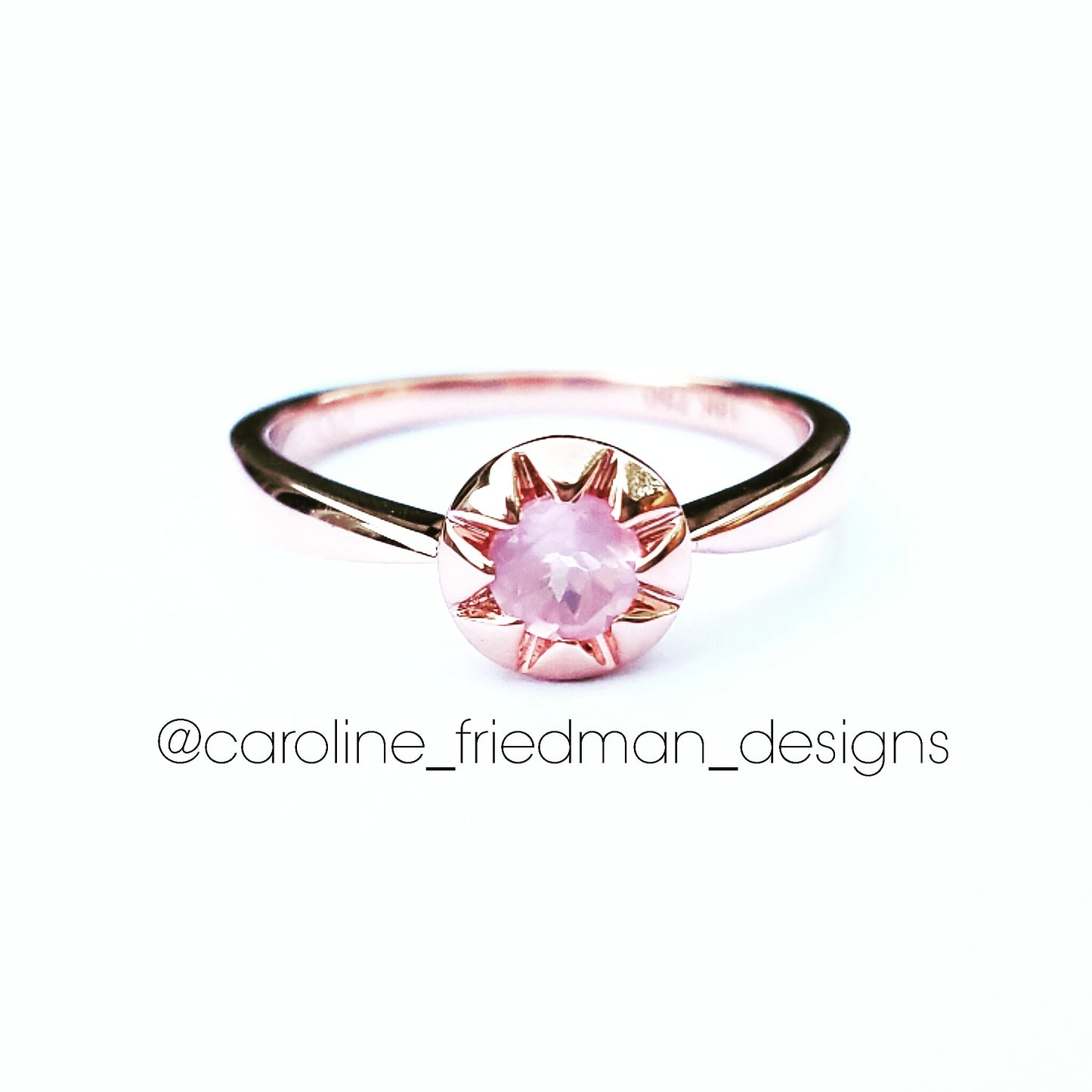 Celeste Rose Quartz Ring