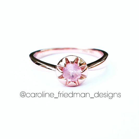 Celeste Rose Quartz Ring