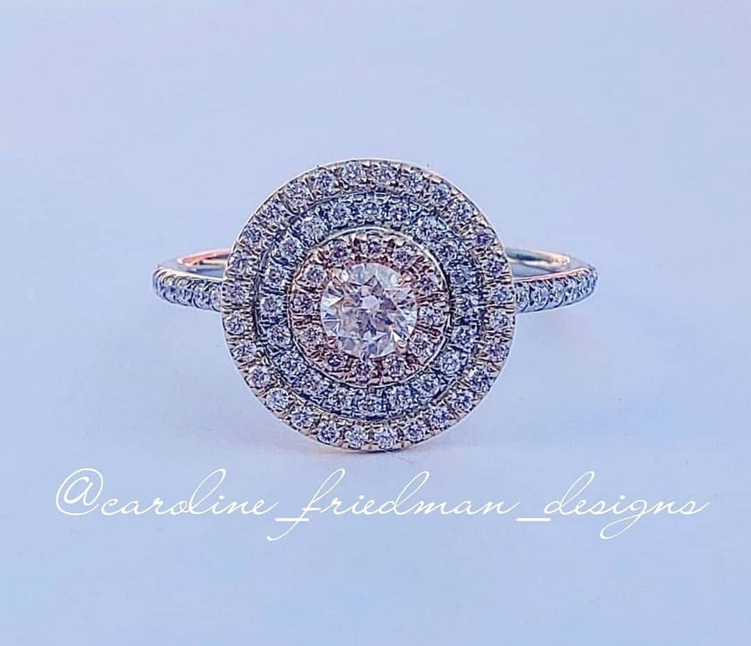 3 Tone Diamond Ring
